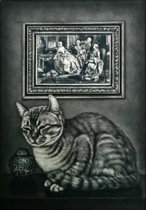 猫と西洋版画